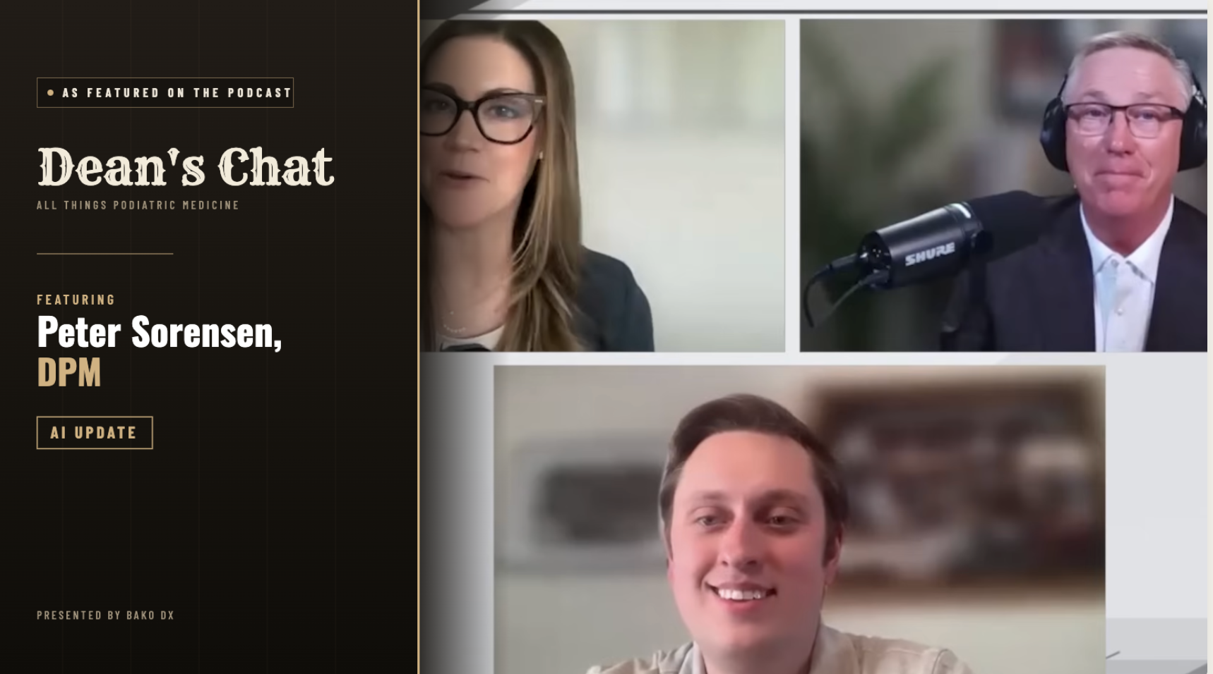 Peter Sorensen featured as a guest on the Dean's Chat podcast for an AI update